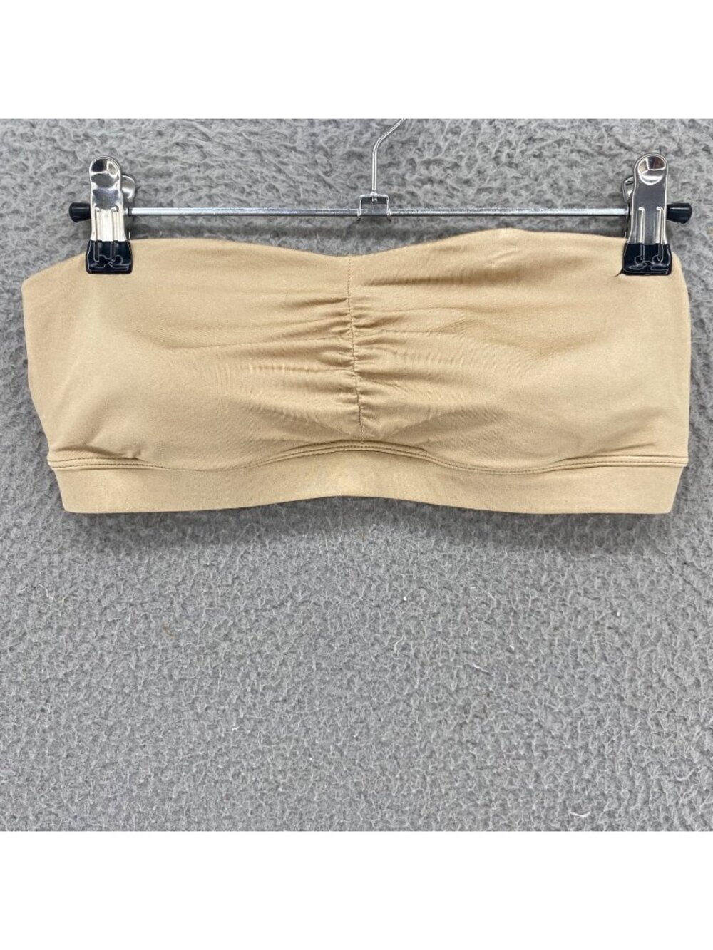 Maidenform Bra Womens 34 Dream Body Beige Bandeau Strapless Wireless Stretch*